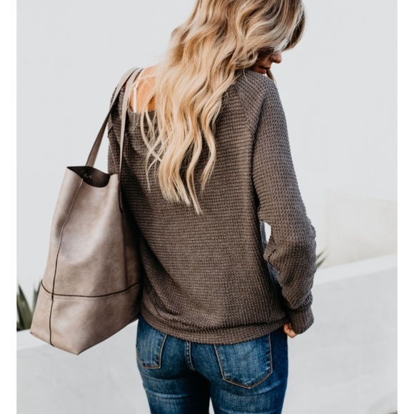 STACY Waffle Knit Cardigan - Picture 4 of 8